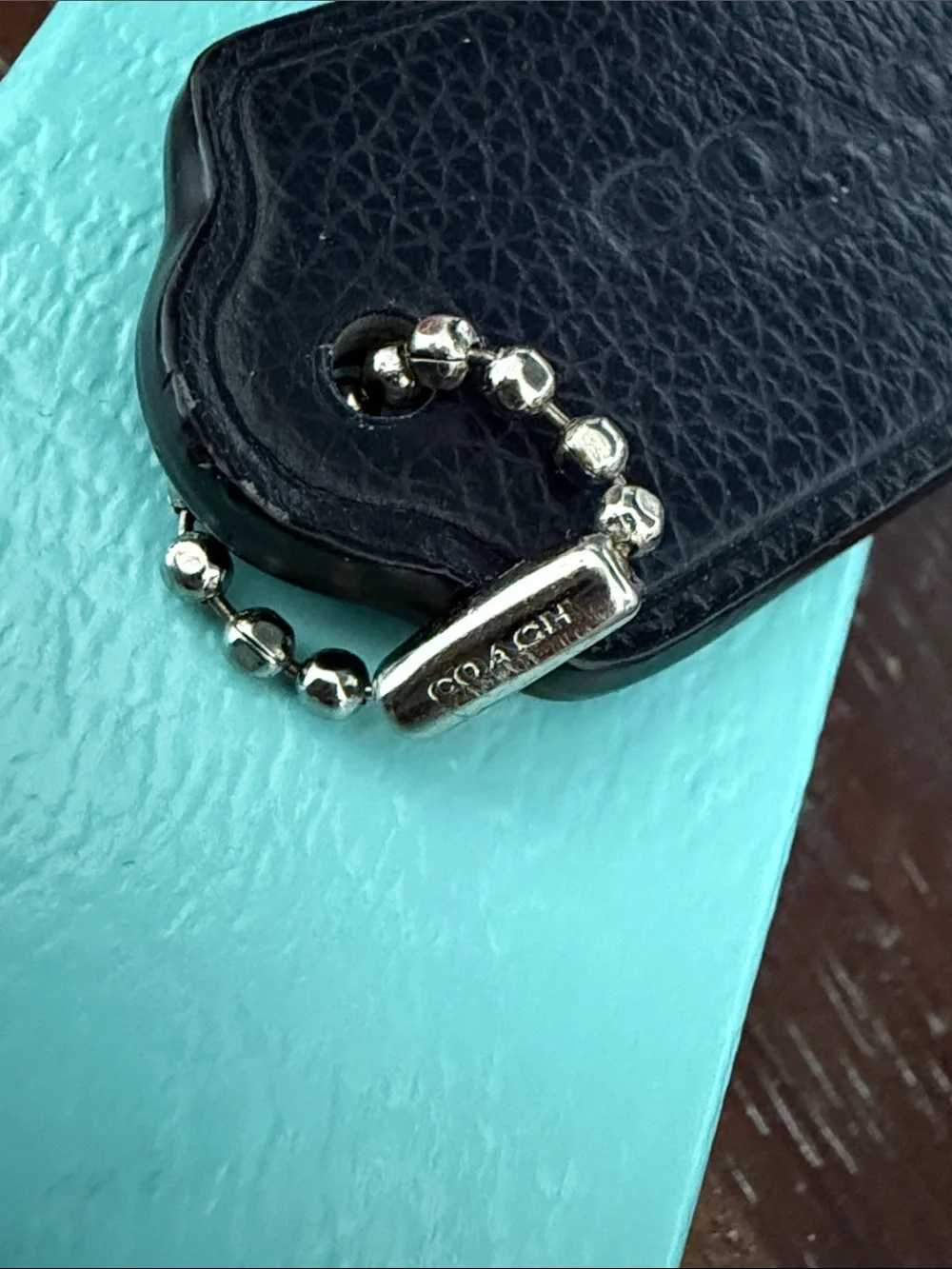 Coach Black Pebbled Leathe replacement hangTag